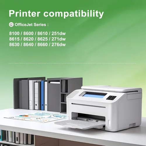 Vista 2 de 951XL - Cartuchos de tinta compatibles con cartuchos de tinta HP 951XL, paquete combinado de alto rendimiento con OfficeJet Pro 8610 8600 8615 8620