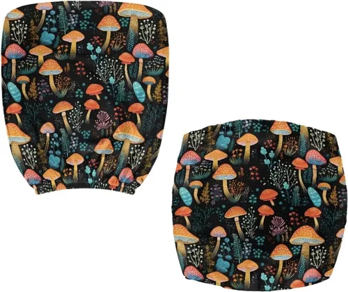 Vista 2 de Funda protectora elástica para silla de oficina con diseño de hongos artísticos, funda giratoria elástica para silla de escritorio, adecuada