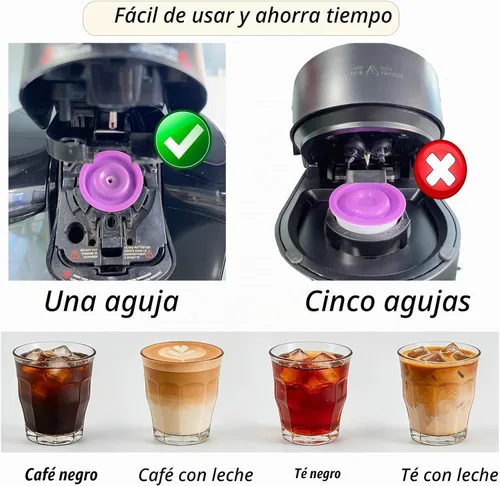 Vista 3 de 30 cápsulas desechables K Cups compatibles con cafetera Keurig 1.0and2.0, cápsulas de café prefabricadas con tapa morada, cápsulas de café