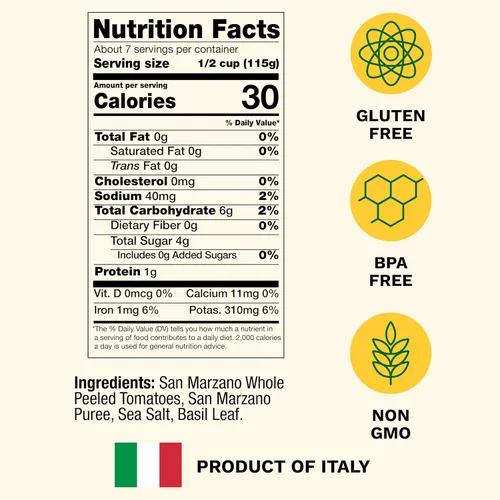 Vista 2 de Cento Tomates de ciruela entera pelada certificada San Marzano, 28 onzas, paquete de 6, 168 onzas