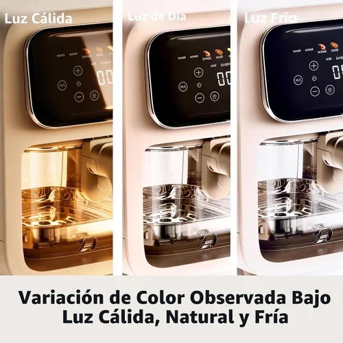 Vista 7 de Freidora de aire de vidrio ClearView 4.2QT 8 en 1 no tóxica, beige