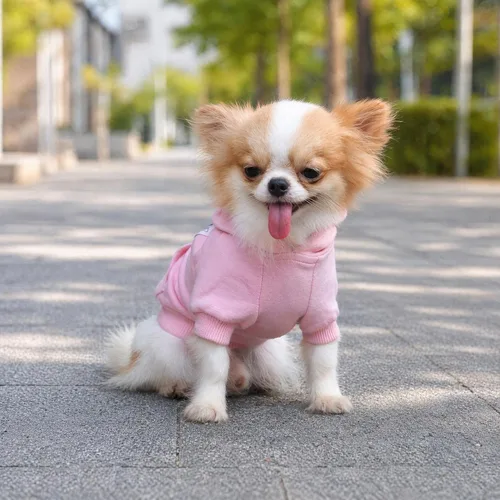 Vista 7 de LOPHIPETS Sudaderas con Capucha de Algodón para Perros para Perros Pequeños Chihuahua Ropa para Cachorros Abrigo para Clima Frío-Rosa/S Rosado
