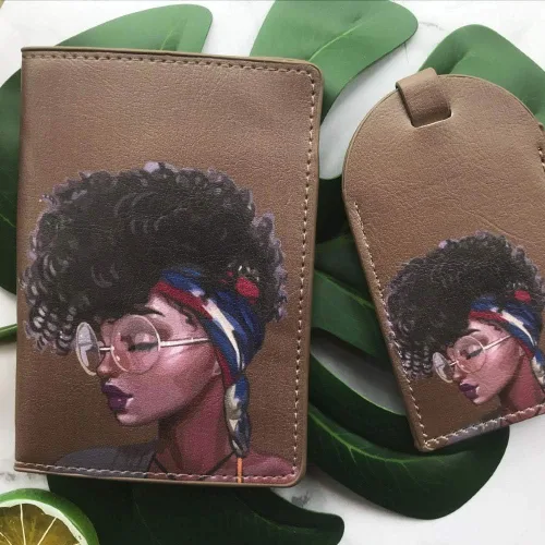 Vista 2 de Juego de portaequipajes para mujer afroamericana