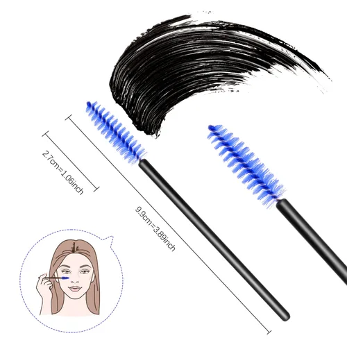 Vista 3 de 200 cepillos desechables para pestañas para extensión de pestañas, varitas de maquillaje para cejas para suministros de extensión de pestañas