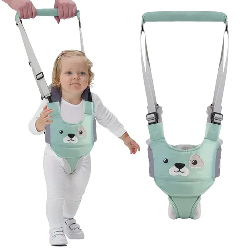 Vista 16 de IULONEE Andador de bebé, arnés de mano para niños pequeños, ayudante, cinturón protector, para actividades infantiles, ajustable, de pie, ayudante