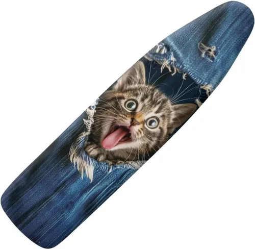 Vista 19 de Funda para tabla de planchar con estampado de rosas vintage con gancho y bucle, sujetadores ajustables, fundas protectoras para tabla de planchar