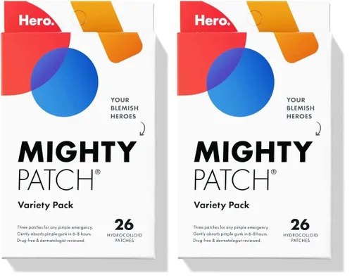 Vista 10 de Mighty Patch™ Paquete variado de Hero Cosmetics – Parches hidrocoloides para espinillas para el acné para cubrir zits e imperfecciones, calcomanías