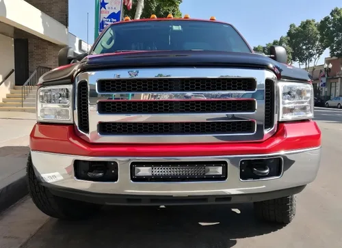 Vista 8 de iJDMTOY Barra de luz LED de 21 pulgadas para montaje en rejilla inferior compatible con Ford F250 F350 F450 1999-07, incluye (1) barra de luz LED