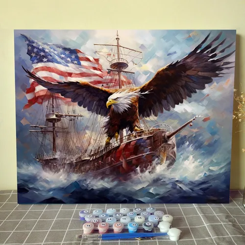 Vista 9 de Tucocoo Paquete de 6 pinturas por números para adultos, pintura de café por números para adultos principiantes, desayuno acogedor, kit de pintura