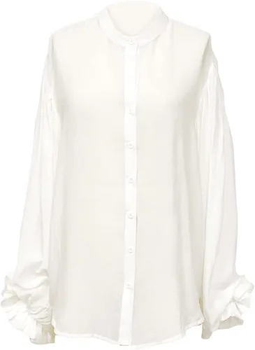 Vista 4 de Blusa de manga larga con botones para mujer