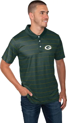 Vista 21 de FOCO Mens NFL Team Logo Striped Polyester Polo Short Sleeve Shirt