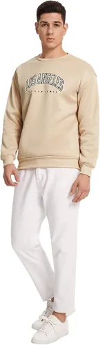 Vista 5 de SheIn Sudadera casual de manga larga con cuello redondo y hombros caídos para hombre
