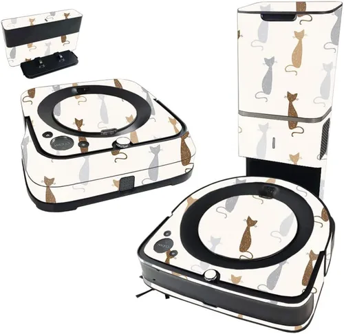 Vista 6 de MightySkins - Piel brillante con purpurina compatible con iRobot Roomba s9+ Vacuum y Braava Jet m6 Bundle – Mariposas Acabado protector