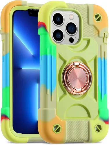 Vista 16 de MARKILL Funda compatible con iPhone Air de 6.5 pulgadas 2025 con soporte de anillo giratorio de 360 grados, protección contra caídas de grado