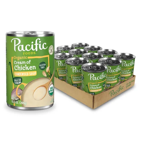 Vista 9 de Pacific Foods Crema orgánica de sopa de pollo, lata de 10.5 oz