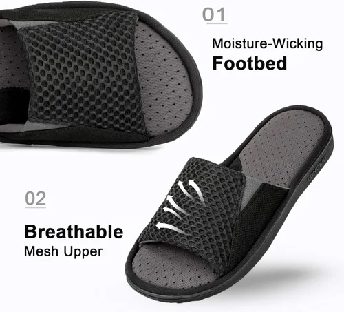 Vista 5 de Cómodas pantuflas de espuma viscoelástica para hombre