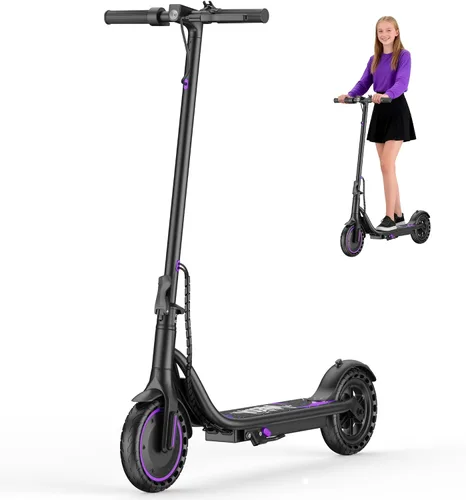 Vista 13 de Electric Scooter,350/500W Powerful Motor,15-28 Miles Long Range,Dual Braking System,19/22 Mph Speed,8.5/10" Foldable E Scooter with Solid Tires