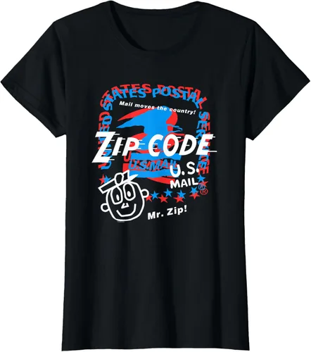 Vista 21 de USPS Camiseta con collage Mr. Zip, Negro, S