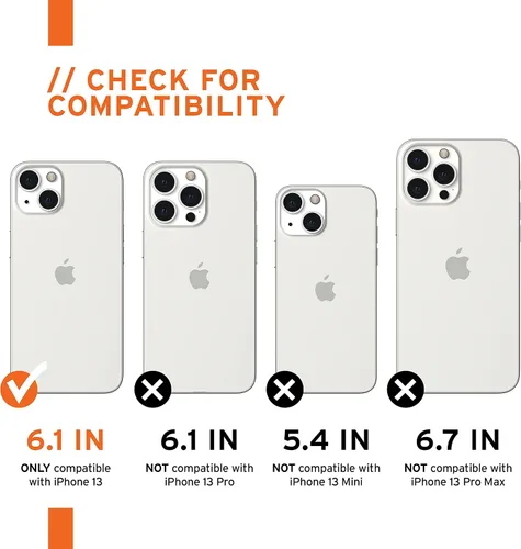 Vista 2 de URBAN ARMOR GEAR UAG - Funda diseñada para iPhone 13, color negro, compatible con MagSafe, resistente, delgada, antimicrobiana, ergonómica, funda