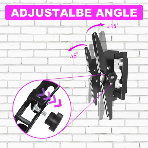 Vista 4 de Soporte de pared para TV de 32 pulgadas, monitor de pantalla plana BRAKCET pequeño soporte de 14-42 pulgadas, ultra delgado y ahorro de espacio
