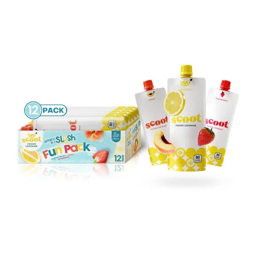 Vista 9 de Scoot Frozen Lemonade Original Lemon Bolsas de 3 onzas de limonada clásica con sabor a limón, listas para congelar, exprimir en un granizado
