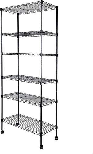 Vista 9 de HealSmart Estante de metal plegable de 3 niveles, 27.95 pulgadas de profundidad x 13.39 pulgadas de ancho x 33.85 pulgadas de alto, estantería