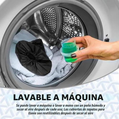 Vista 5 de SATINIOR - 12 pares de fundas elásticas reutilizables impermeables antideslizantes para botas de zapatos