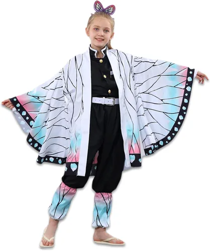 Vista 4 de Anime Shinobu Cosplay Costume kimono Christmas Thanksgiving Day Cloak Outfit Halloween Dress Uniform for Girls Kids Women