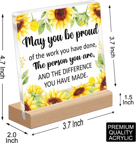 Vista 2 de Regalos de agradecimiento de jubilación para mujeres, regalo de mentor de entrenador, regalo de trabajador social, placa de oficina regalo