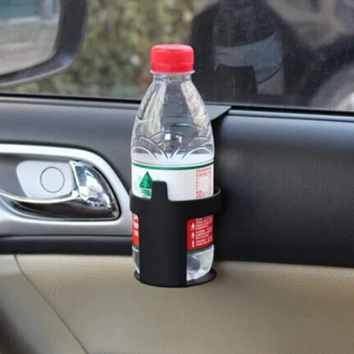 Vista 2 de Portavasos de coche negro Soporte para botella de bebida Soporte para contenedor de gancho para interior de coche camión