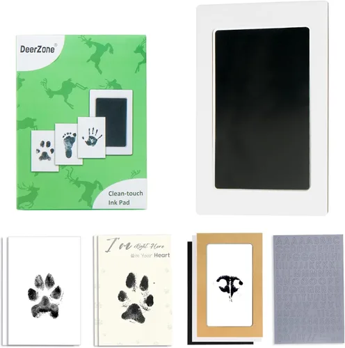 Vista 10 de DeerZone Kit de impresión de huellas sin tinta, kit de impresión de huellas de perro, kit de impresión de nariz de perro, almohadillas de tinta