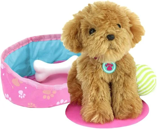 Vista 2 de Sophia's Muñeca de 18 pulgadas, Juego de 8 piezas de Cachorro de Peluche Marrón Dorado, Transportadora y Accesorios Set para perros