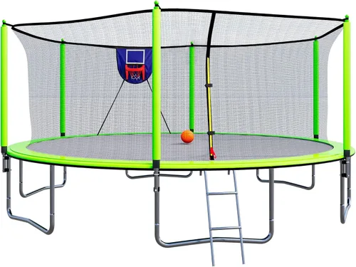 Vista 11 de SkyBound Trampolín grande de 10 pies, 12 pies, 14 pies, 15 pies, 16 pies, para exteriores, patio trasero, trampolines aprobados por ASTM para niños