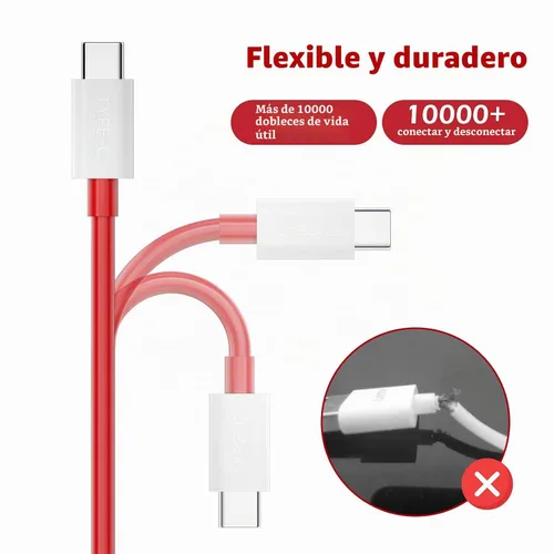 Vista 6 de Jelanry Paquete de 2 cables USB C a USB C de 6.6 pies para OnePlus 10T 9 9Pro 8T 65W Warp Charge Cable de carga súper rápida para Samsung S26 S25
