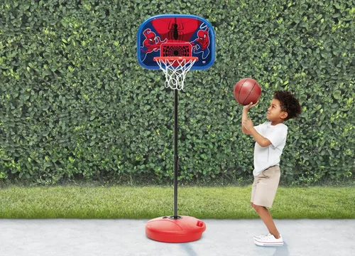 Vista 2 de Delta Children - Juego de aro de baloncesto Marvel Spider-Man para niños, color rojo