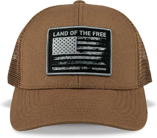 Vista 17 de Wolverine Gorra Trucker Parte trasera de malla Snapback Ajustable Resistente Duradero Workwear 1883 - Oliva negra