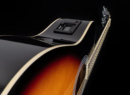 Vista 9 de Oscar Schmidt Guitarra acústica de 6 cuerdas, derecha, Vintage Sunburst (OD45CEVSB-W)