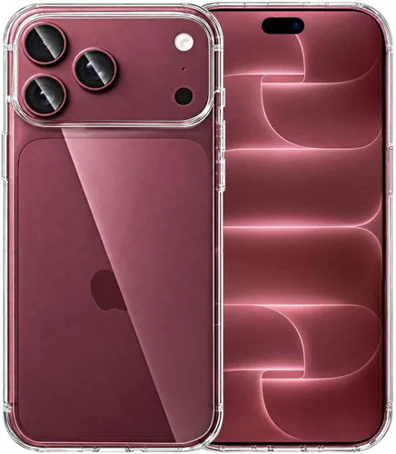 Vista 30 de JJGoo Funda transparente compatible con iPhone 15 Pro, funda de teléfono de TPU suave y transparente, funda antigolpes transparente a prueba