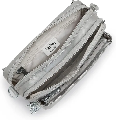 Vista 3 de Kipling Abanu - Bolso cruzado para mujer, ligero, cintura ajustable con bolsillos con cremallera de múltiples compartimentos