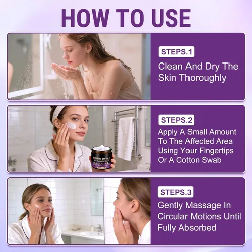 Vista 7 de Crema de restauración de la piel 10 en 1 con biotina, 2026 nueva crema profesional para tratamiento de la piel hidratante ingrediente natural