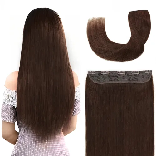 Vista 22 de Winsky - Extensiones de cabello humano real Remy - Una pieza azul balayage, extensiones de cabello con clip, 70 gramos para mujer
