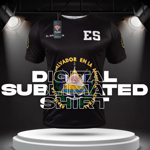 Vista 2 de Fury Camiseta de fútbol El Salvador - Camisa unisex blanca y negra para todos los salvadoreños