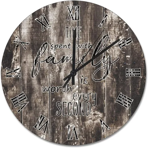 Vista 26 de Time Spent with Family is Worth Every Second - Reloj de pared de grano de madera de playa degradado de 10 pulgadas, funciona con pilas, reloj