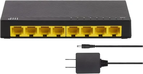 Vista 6 de Monoprice Switch de escritorio no administrado Gigabit Ethernet de 8 puertos - 10/100/1000Mbps, RJ45, IEEE 802.3ab, Plug-n-Play, diseño sin