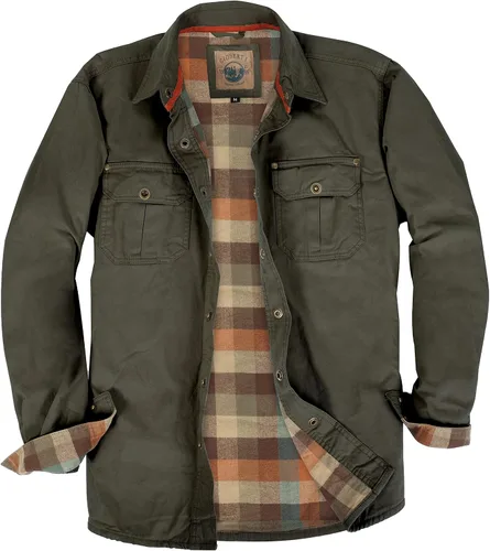 Vista 2 de Gioberti - Chaqueta tipo camisa para hombre de sarga con forro de franela 100 de algodón cepillado y suave