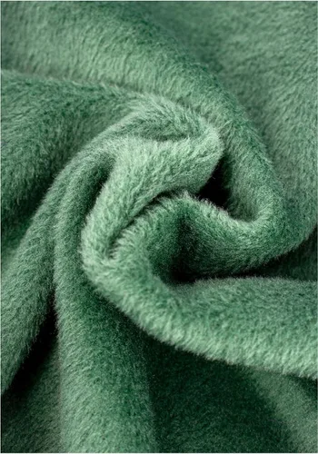 Vista 5 de C-ZOFEK Disfraz de anime, chaqueta verde con cuello de piel, Verde