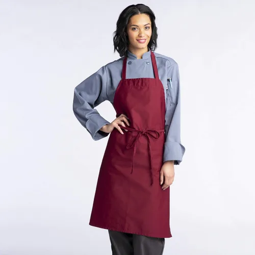 Vista 3 de Delantal unisex clásico con peto para el uniforme de trabajo