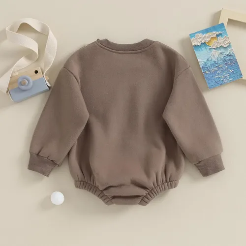 Vista 4 de Sudadera de gran tamaño para bebé niño y niña, suéter grueso de manga larga, suéter sin botones, ropa cálida de invierno