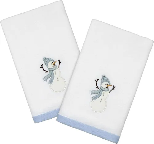 Vista 15 de Avanti Linens Cortina con juego de 12 ganchos a juego, decoración de baño y vacaciones (Frosty Friends), juego de ducha de 13 piezas