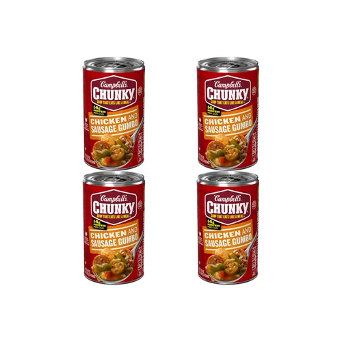 Vista 14 de Sopa Campbell’s Chunky, Gumbo de Pollo y Salchicha, lata de 18.8 oz (Caja de 12)